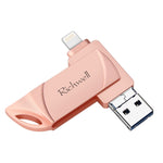 Clé USB Richwell DXZ65 32 Go 3-en-1 Micro USB + 8 broches + USB 3.0 Compatible iPhone et iOS