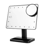 Miroir portable avec capteur tactile LED et lampe de bureau avec lumière d'appoint
