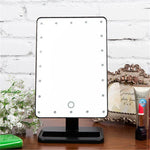 Miroir portable avec capteur tactile LED et lampe de bureau avec lumière d'appoint
