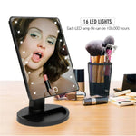 Miroir portable avec capteur tactile LED et lampe de bureau avec lumière d'appoint