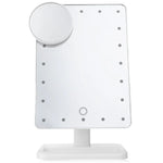 Miroir portable avec capteur tactile LED et lampe de bureau avec lumière d'appoint