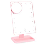 Miroir portable avec capteur tactile LED et lampe de bureau avec lumière d'appoint