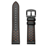 Bracelet sport en cuir à œillets pour Samsung Galaxy Watch Active 22 mm