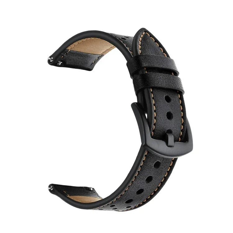 Bracelet sport en cuir à œillets pour Samsung Galaxy Watch Active 22 mm