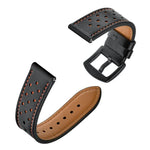 Bracelet sport en cuir à œillets pour Samsung Galaxy Watch Active 22 mm