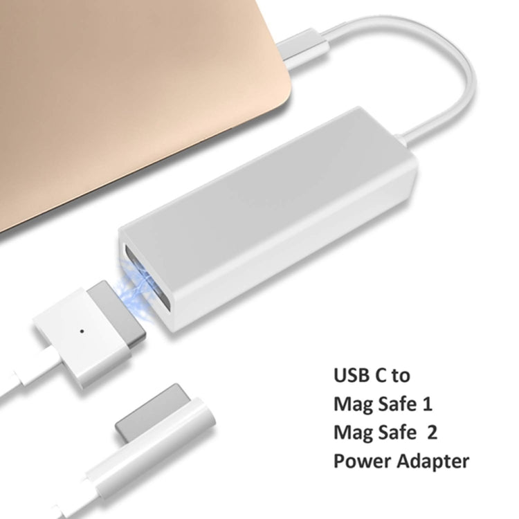 Adaptateur USB C vers magnétique Mag-Safe, convertisseur de charge Mag-Safe vers Type C compatible MacBook Pro/Air, Nintendo Switch, téléphone et autres appareils USB C, compatible