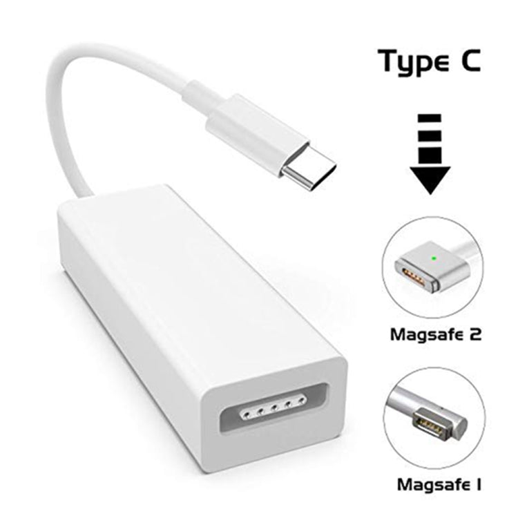 Adaptateur USB C vers magnétique Mag-Safe, convertisseur de charge Mag-Safe vers Type C compatible MacBook Pro/Air, Nintendo Switch, téléphone et autres appareils USB C, compatible