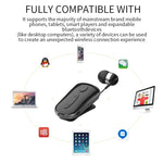 Écouteurs Bluetooth stéréo sans fil K36, avec rappel d'appel vibrant et clip, pour conducteur