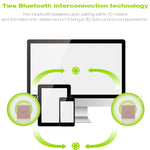 EWA A105 Enceinte Bluetooth Haute Fidélité, Petite Taille, Basses Puissantes, Technologie Bluetooth TWS, Prise en Charge TF