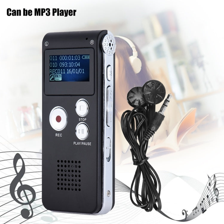 SK-012 Enregistreur vocal 8GB USB Dictaphone professionnel Audio numérique avec lecteur WAV MP3 Fonction d'enregistrement, SK-012 8GB