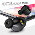 Écouteurs TWS-A1 Bluetooth 5.0 sans fil, mini invisibles, pour le sport, la course et la musique, avec boîtier de charge et micro