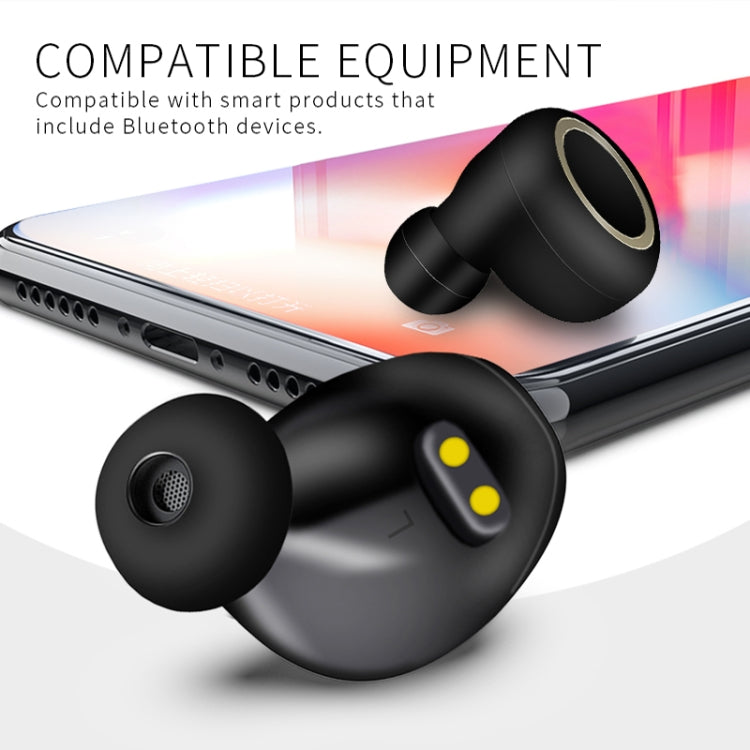 Écouteurs TWS-A1 Bluetooth 5.0 sans fil, mini invisibles, pour le sport, la course et la musique, avec boîtier de charge et micro