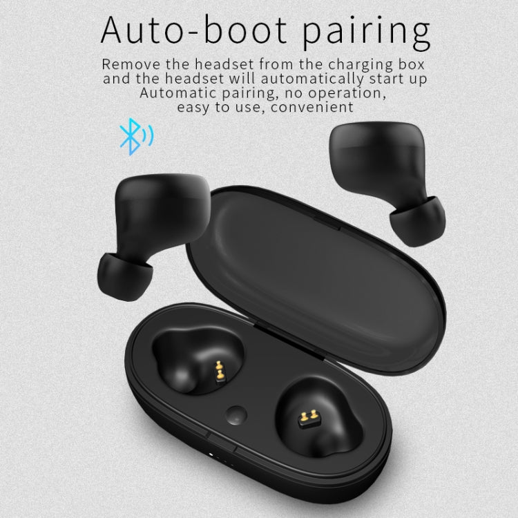 Écouteurs TWS-A1 Bluetooth 5.0 sans fil, mini invisibles, pour le sport, la course et la musique, avec boîtier de charge et micro