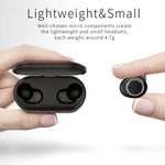 Écouteurs TWS-A1 Bluetooth 5.0 sans fil, mini invisibles, pour le sport, la course et la musique, avec boîtier de charge et micro