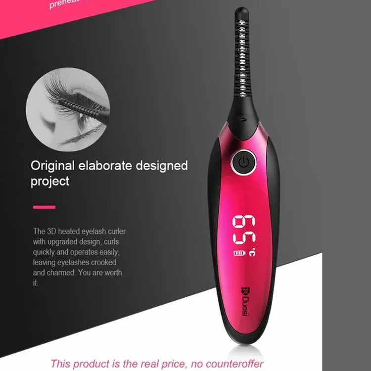 Duosi DY-102 Fer à Repasser Électrique Portable Style Stylo Chauffant Longue Durée Recourbe-Cils USB Rechargeable Clip Chauffant de Maquillage Bouclant