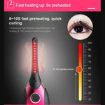 Duosi DY-102 Fer à Repasser Électrique Portable Style Stylo Chauffant Longue Durée Recourbe-Cils USB Rechargeable Clip Chauffant de Maquillage Bouclant