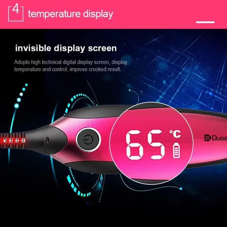 Duosi DY-102 Fer à Repasser Électrique Portable Style Stylo Chauffant Longue Durée Recourbe-Cils USB Rechargeable Clip Chauffant de Maquillage Bouclant