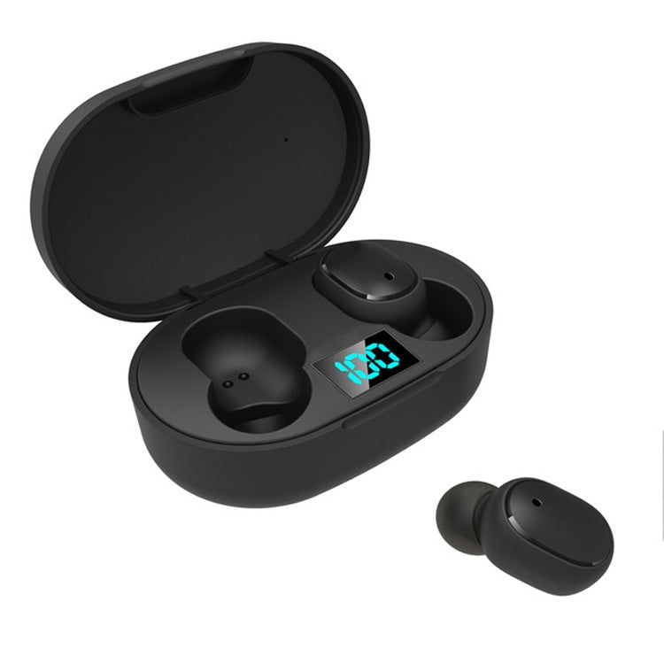 Écouteur sans fil E6S TWS Bluetooth V5.3 avec affichage LED, écouteurs Bluetooth étanches, E6S (noir)