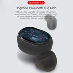 Écouteur sans fil E6S TWS Bluetooth V5.3 avec affichage LED, écouteurs Bluetooth étanches, E6S (noir)