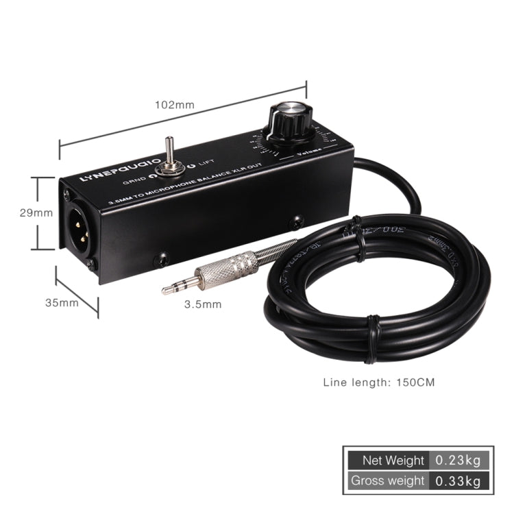 B012 Conversion de signal stéréo professionnel en signal de microphone symétrique