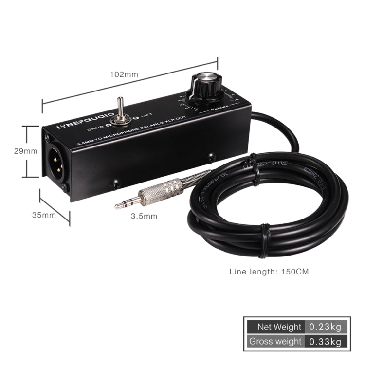 B012 Conversion de signal stéréo professionnel en signal de microphone symétrique