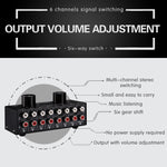 B026 Commutateur de sélection de source de signal audio 6 entrées 2 sorties ou 2 entrées 6 sorties Port RCA