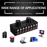 B026 Commutateur de sélection de source de signal audio 6 entrées 2 sorties ou 2 entrées 6 sorties Port RCA