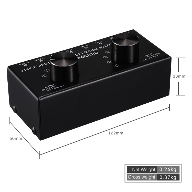 B026 Commutateur de sélection de source de signal audio 6 entrées 2 sorties ou 2 entrées 6 sorties Port RCA