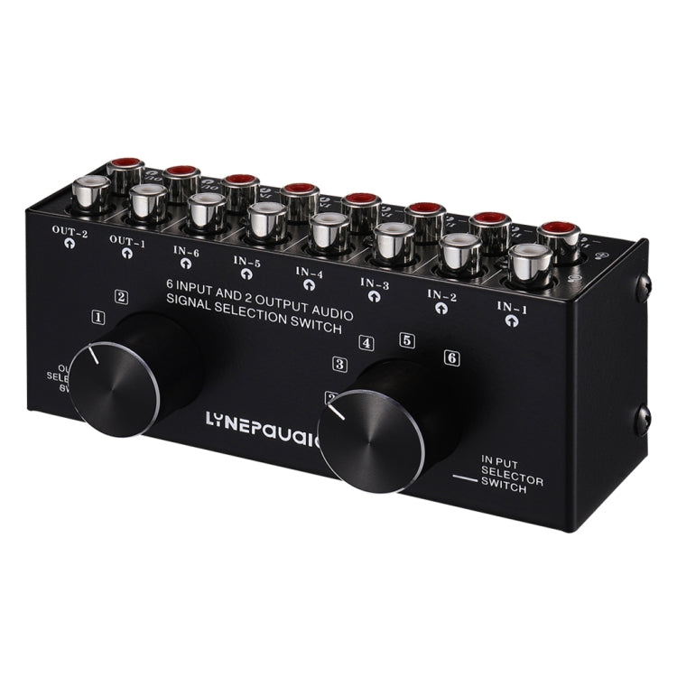 B026 Commutateur de sélection de source de signal audio 6 entrées 2 sorties ou 2 entrées 6 sorties Port RCA