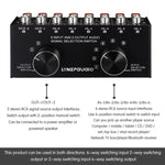 B026 Commutateur de sélection de source de signal audio 6 entrées 2 sorties ou 2 entrées 6 sorties Port RCA