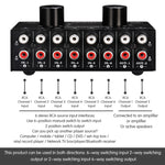 B026 Commutateur de sélection de source de signal audio 6 entrées 2 sorties ou 2 entrées 6 sorties Port RCA