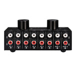 B026 Commutateur de sélection de source de signal audio 6 entrées 2 sorties ou 2 entrées 6 sorties Port RCA