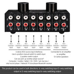 B026 Commutateur de sélection de source de signal audio 6 entrées 2 sorties ou 2 entrées 6 sorties Port RCA