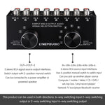 B026 Commutateur de sélection de source de signal audio 6 entrées 2 sorties ou 2 entrées 6 sorties Port RCA