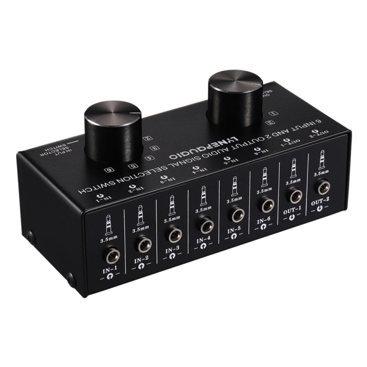 Sélecteur de source de signal audio B027 6 entrées 2 sorties ou 2 entrées 6 sorties interface 3,5 mm