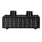 B027 6 input 2 output or 2 input 6 output audio signal source selection switcher 3.5mm interface