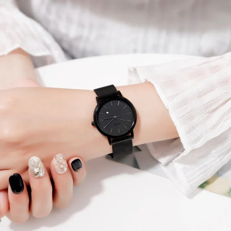 Montre Femme Élégante Simple Business Fashion Europe et Amérique SKMEI 1530 Montre Quartz Fine pour Étudiante