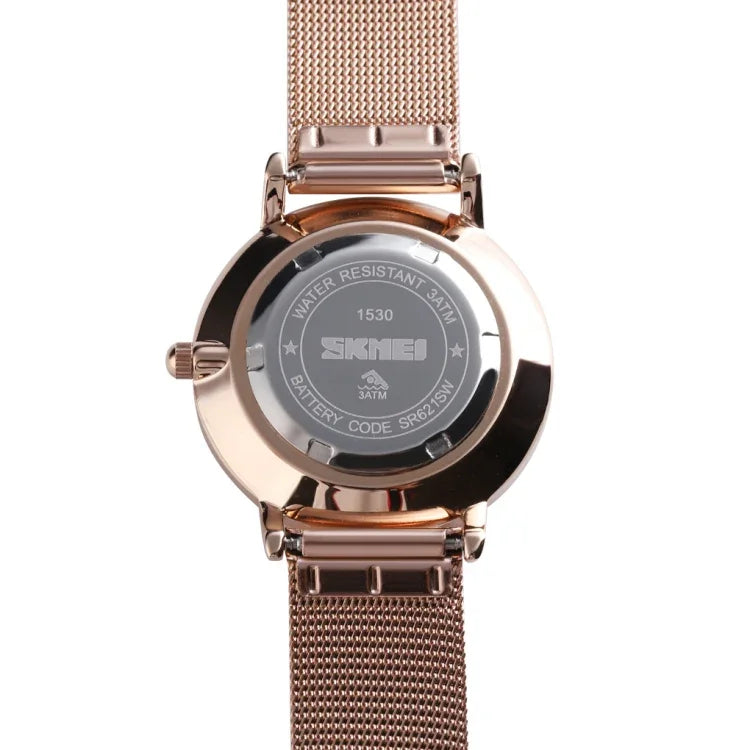 Montre Femme Élégante Simple Business Fashion Europe et Amérique SKMEI 1530 Montre Quartz Fine pour Étudiante
