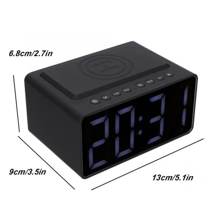 Haut-parleur Bluetooth AEC BT508 avec charge sans fil, réveil LED, power bank trois-en-un