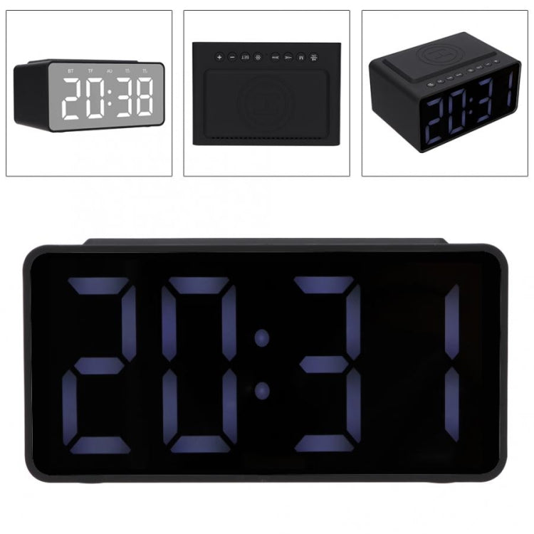 Haut-parleur Bluetooth AEC BT508 avec charge sans fil, réveil LED, power bank trois-en-un