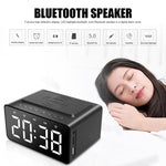 Haut-parleur Bluetooth AEC BT508 avec charge sans fil, réveil LED, power bank trois-en-un