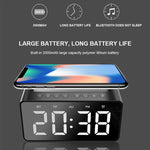 Haut-parleur Bluetooth AEC BT508 avec charge sans fil, réveil LED, power bank trois-en-un
