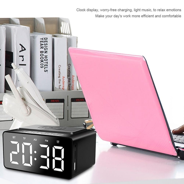 Haut-parleur Bluetooth AEC BT508 avec charge sans fil, réveil LED, power bank trois-en-un