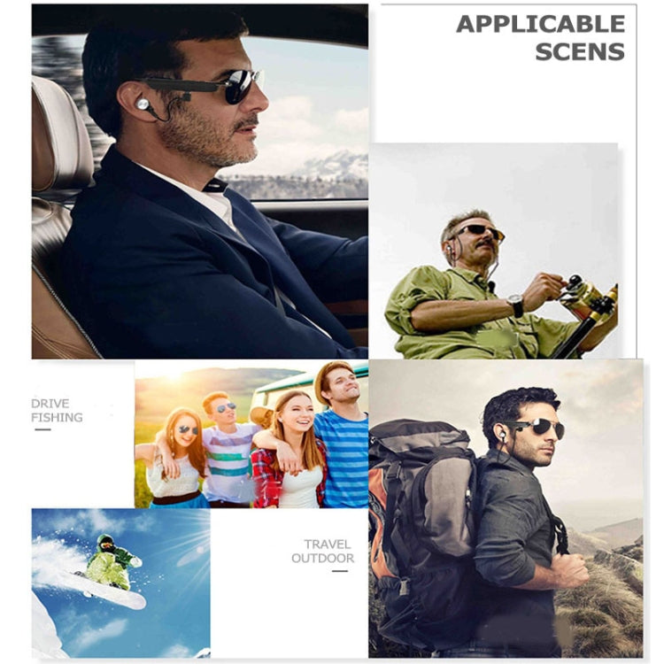 Écouteur sans fil A8 Casque Bluetooth Lunettes Casque audio Lunettes intelligentes Écouteur mains libres avec micro, A8