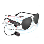 Écouteur sans fil A8 Casque Bluetooth Lunettes Casque audio Lunettes intelligentes Écouteur mains libres avec micro, A8