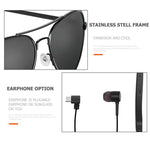 Écouteur sans fil A8 Casque Bluetooth Lunettes Casque audio Lunettes intelligentes Écouteur mains libres avec micro, A8