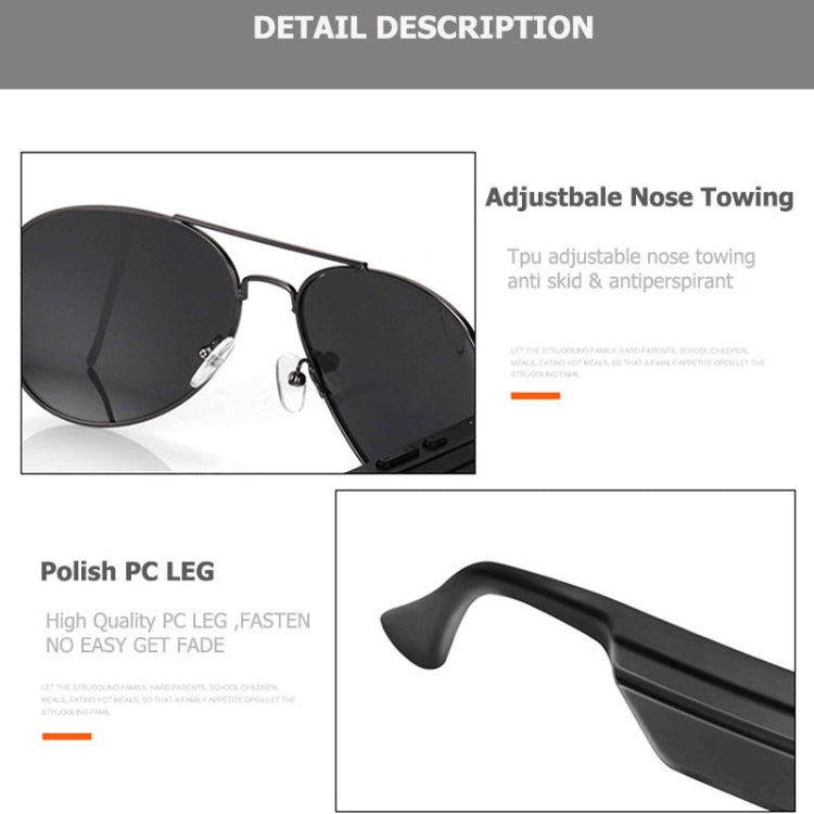 Écouteur sans fil A8 Casque Bluetooth Lunettes Casque audio Lunettes intelligentes Écouteur mains libres avec micro, A8