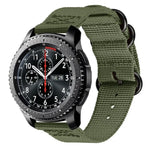 Pour bracelet en nylon à trois anneaux Samsung Galaxy Watch Active 22 mm / S3, Pour Samsung Galaxy Watch Active 2 22 mm / Gear S3