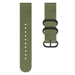 Pour bracelet en nylon à trois anneaux Samsung Galaxy Watch Active 22 mm / S3, Pour Samsung Galaxy Watch Active 2 22 mm / Gear S3