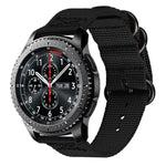 Pour bracelet en nylon à trois anneaux Samsung Galaxy Watch Active 22 mm / S3, Pour Samsung Galaxy Watch Active 2 22 mm / Gear S3